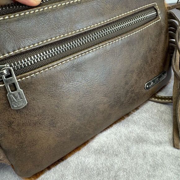 Montana West Genuine Cowhide Fur Fringe Crossbody - Picture 6 of 9